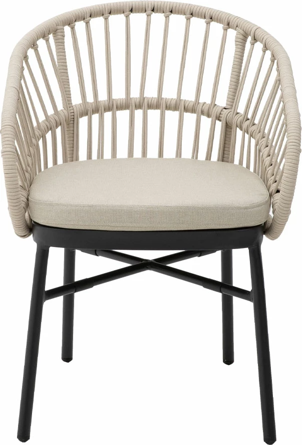 Karrige Luna, krem e zezë, 58x65x78cm