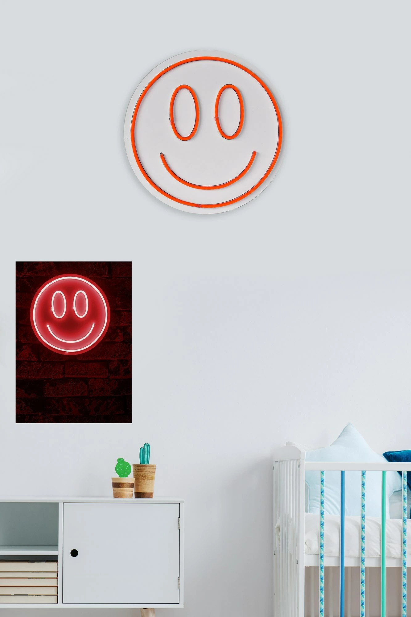 Dritë dekorative LED plastike, Smiley, e kuqe