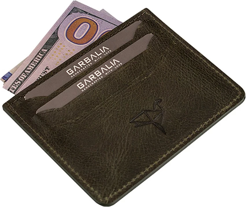 Portofol unisex, lëkurë origjinale, ngjyrë e gjelbër, Zoozie Bags