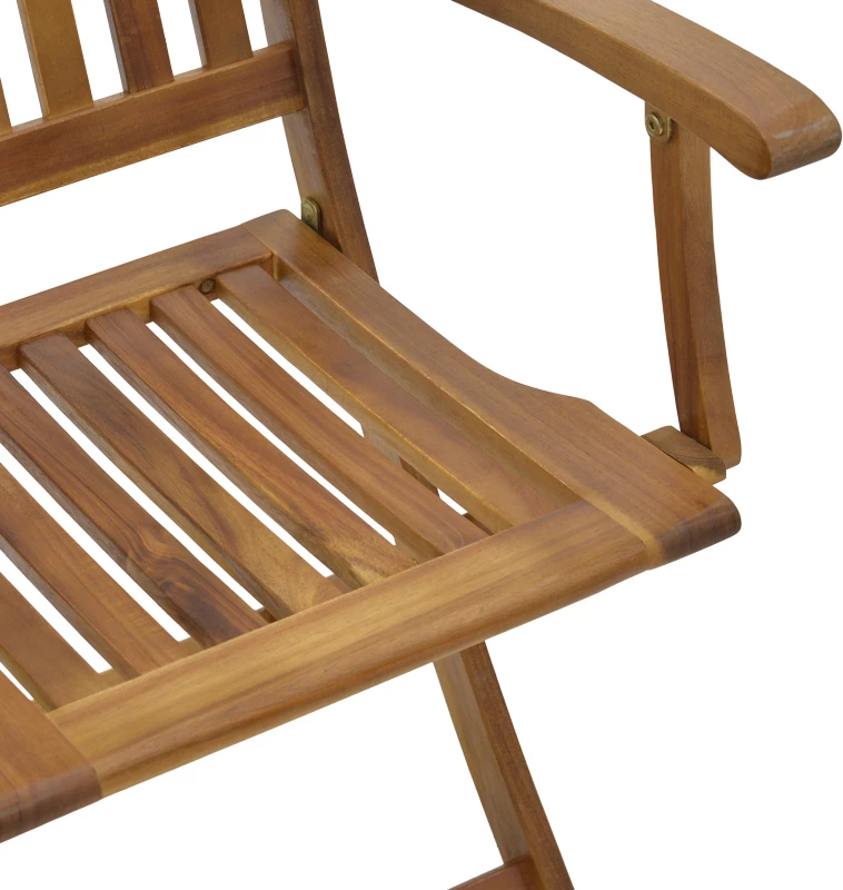 Karrige palosëse me krahë, dru akacie natyral, 53x60x90cm