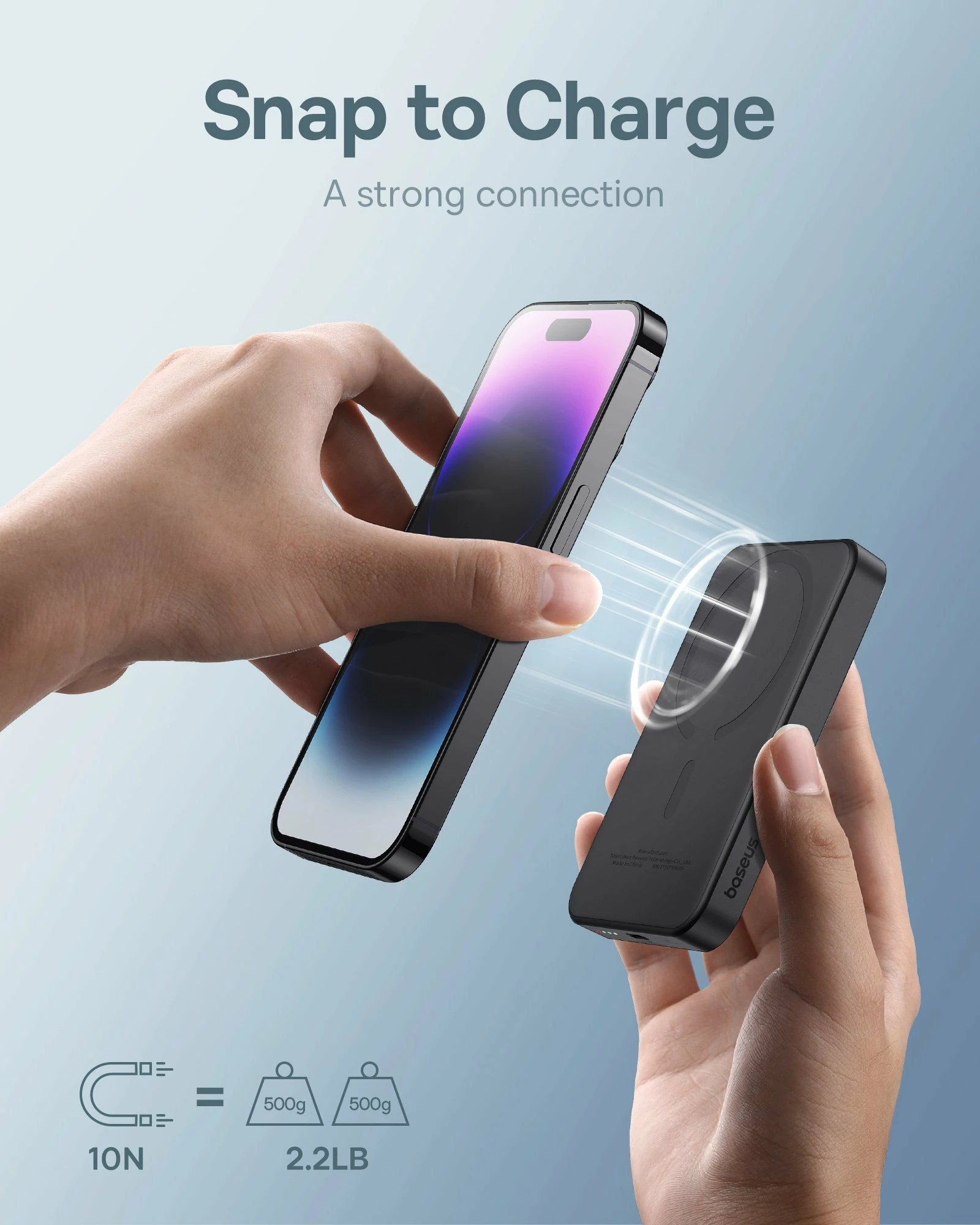 Powerbank Baseus Magnetic Mini 5000mAh 20W me karikim induktiv, i zi