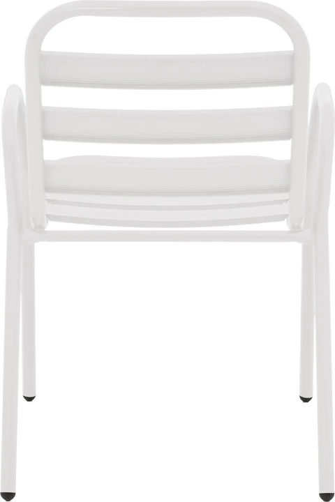 Karrige Sussie e bardhë metalike me shufra alumini 45x62x76cm