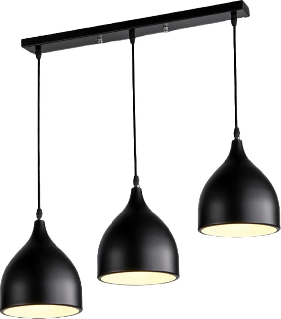 Llambë tavani Perce I, metal i zi, 50x17x120cm