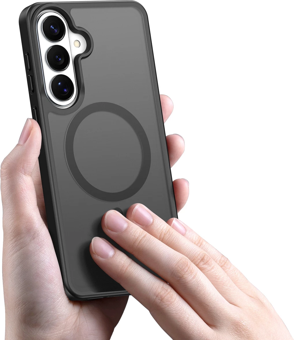 Mbështjellës Dux Ducis Yind për Samsung Galaxy S26 Plus, MagSafe kompatibil (38 magnete), TPU/PC, 2mm, e zezë, me kuti