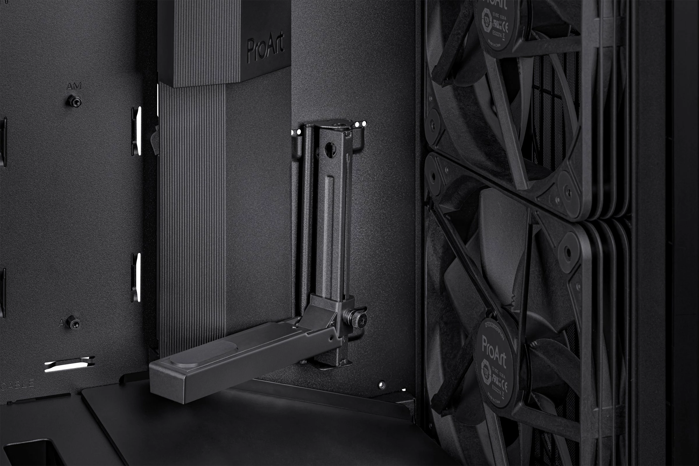 Kasë Asus ProArt PA602 (90DC00J0-B09000) midi tower ATX/eATX me 2x200mm + 1x140mm fan, USB Type-C, e zezë