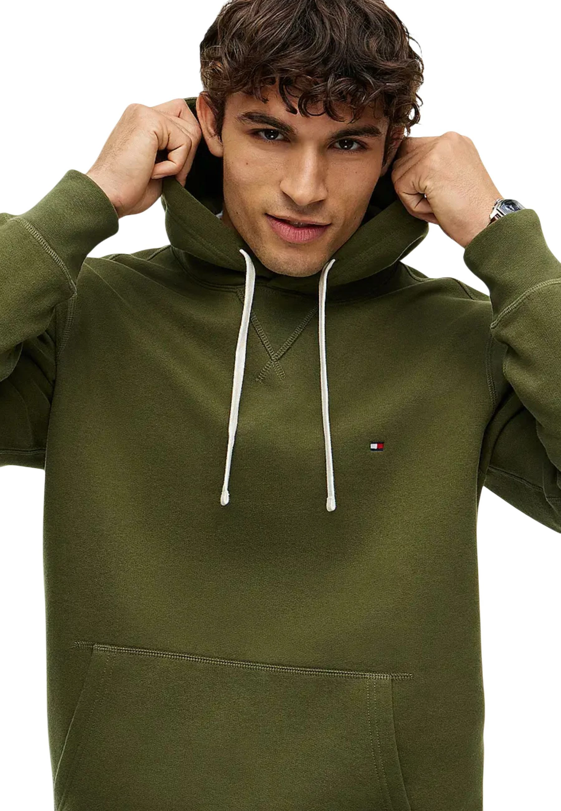 Duks me kapuç për meshkuj Tommy Hilfiger MW0MW39997, i gjelbër [Madhësia: M]