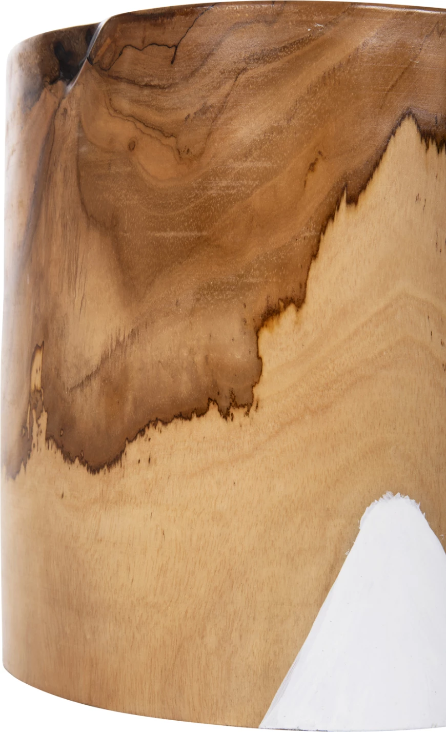 Vazo cilindrike dekorative për tavolinë, dru tik, Φ26x26H cm, FH7727