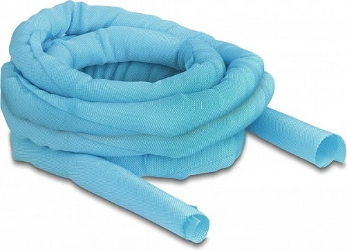 Mëngë tekstili vetë-mbyllëse DeLOCK, 5 m, Ø25 mm, rezistente në nxehtësi, blu