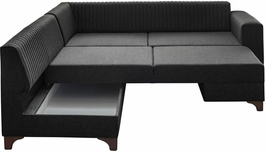 Kënd-sofë shtrat Atelier del Sofa, West majtas, ngjyrë antracit