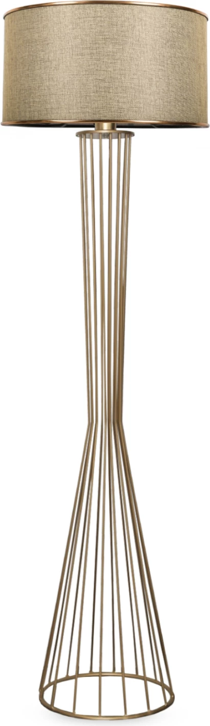 Llambë në dysheme, FH7580.02, shtyllë e artë, kapak kafe e artë