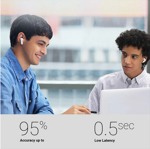 Kufje përkthyese Timekettle M3, Bluetooth 5.2, me kuti karikimi, IPX4, të bardha