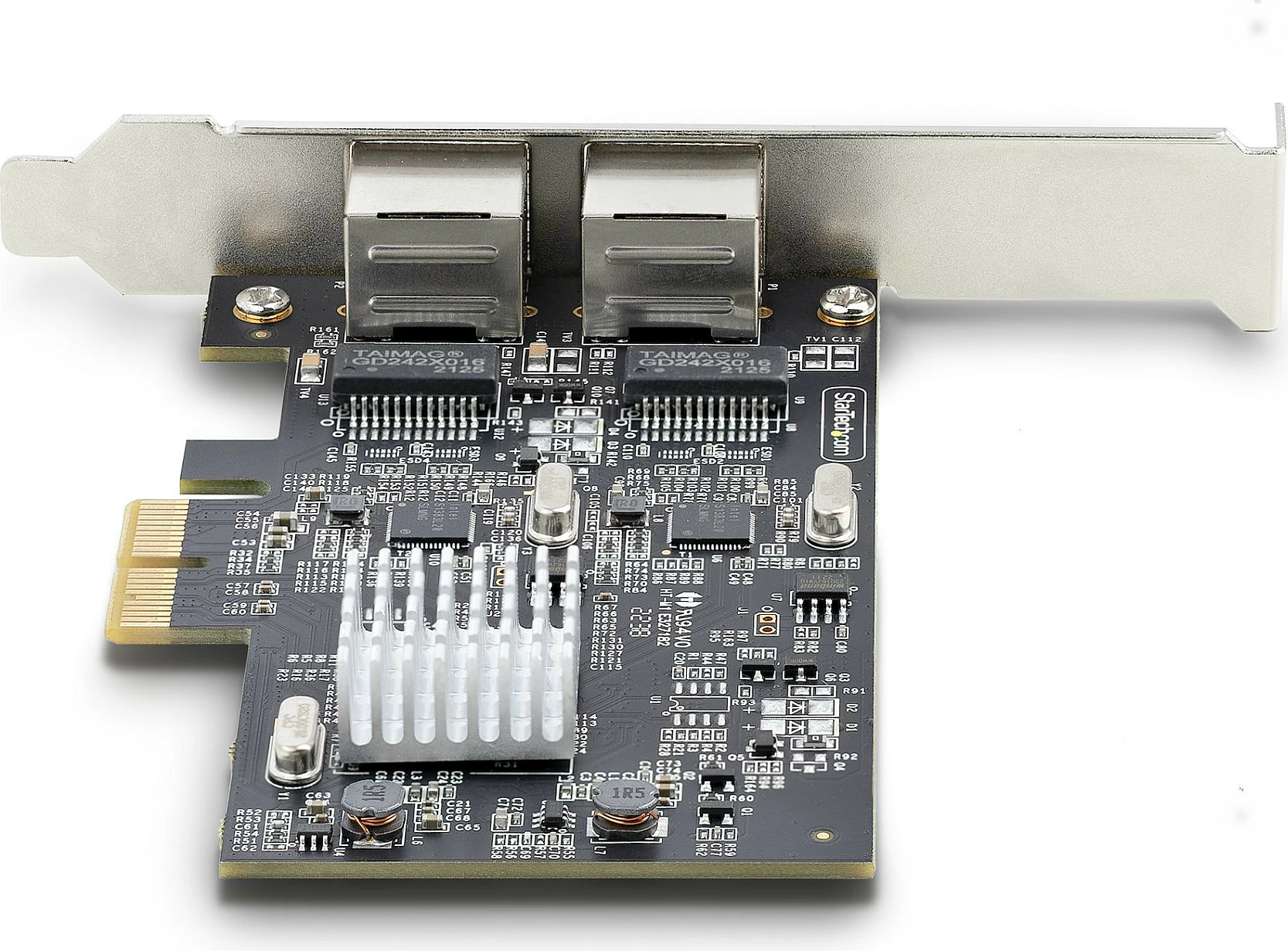 Kartelë rrjeti PCIe StarTech 2-Port 2.5Gbps, Intel I225-V, NBASE-T, 2x RJ-45, e zezë