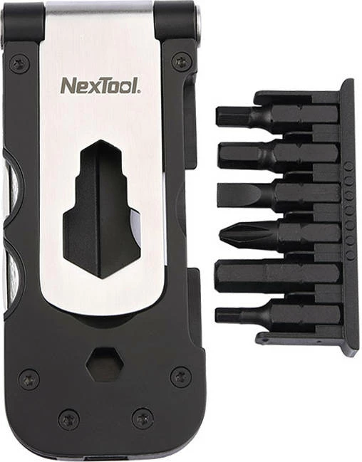 Multitool biçiklete Nextool NE0122, 15 vegla, Inox, Zi/Argjendtë
