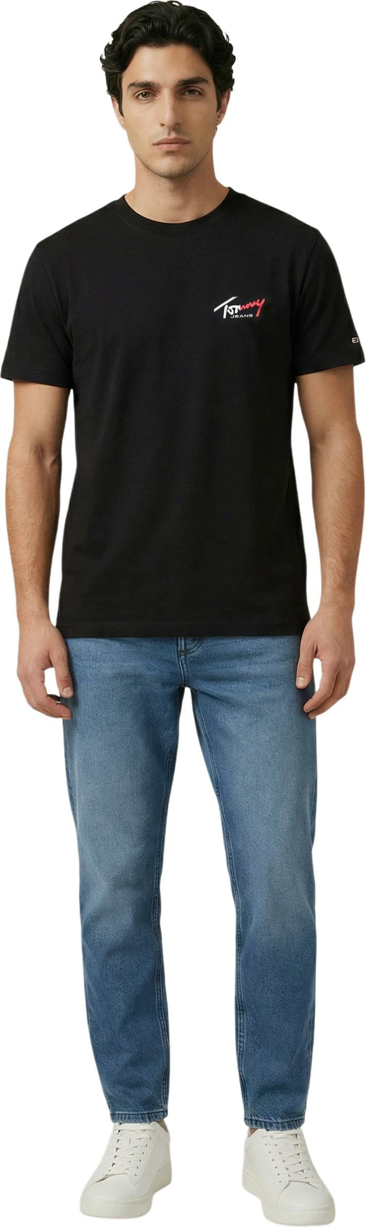 Maicë për meshkuj Tommy Hilfiger Jeans DM0DM22538, e zezë [Madhësia: XXL]