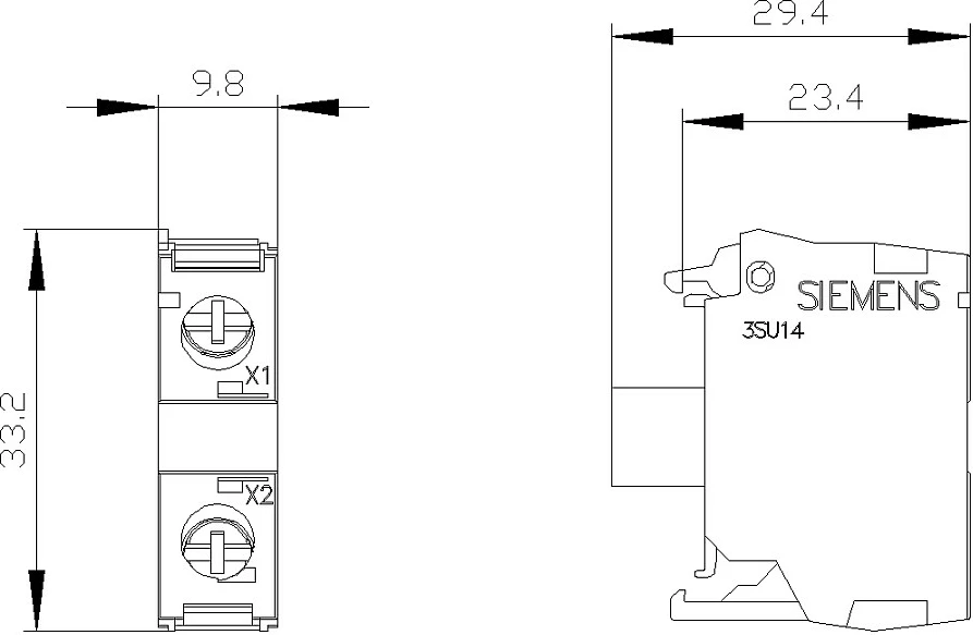 Modul LED Siemens 3SU14011BB601AA0, 24V AC/DC, LED e bardhë