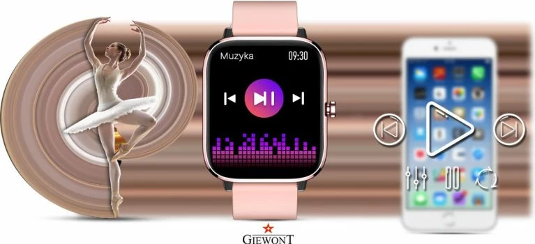 Smartwatch për femra Giewont, rozë