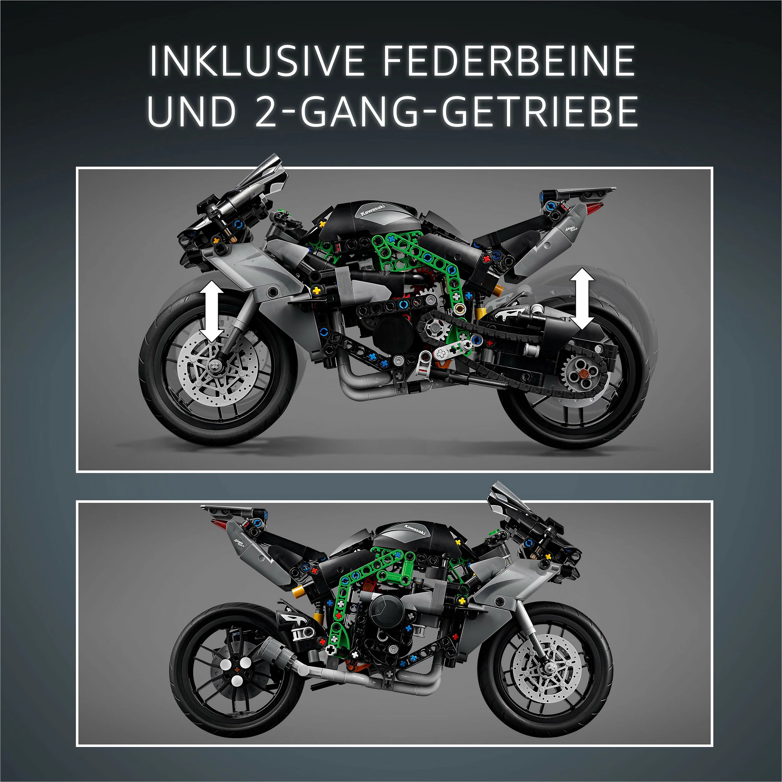Set ndërtimi LEGO Technic Kawasaki Ninja H2R, 643 pjesë, shumëngjyrësh