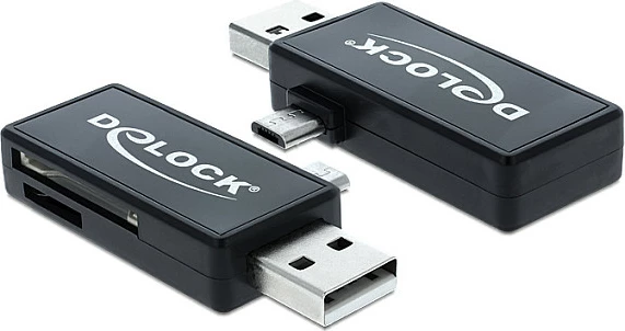 Lexues kartelash DeLOCK 91731, USB 2.0, Micro USB OTG, SD/MicroSD, i zi