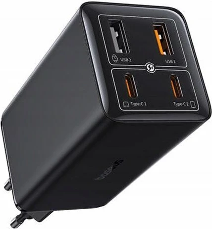 Karikues rrjeti Baseus GaN6 Pro P10162705112-00 100W 2x USB-A + 2x USB-C 3A, i zi