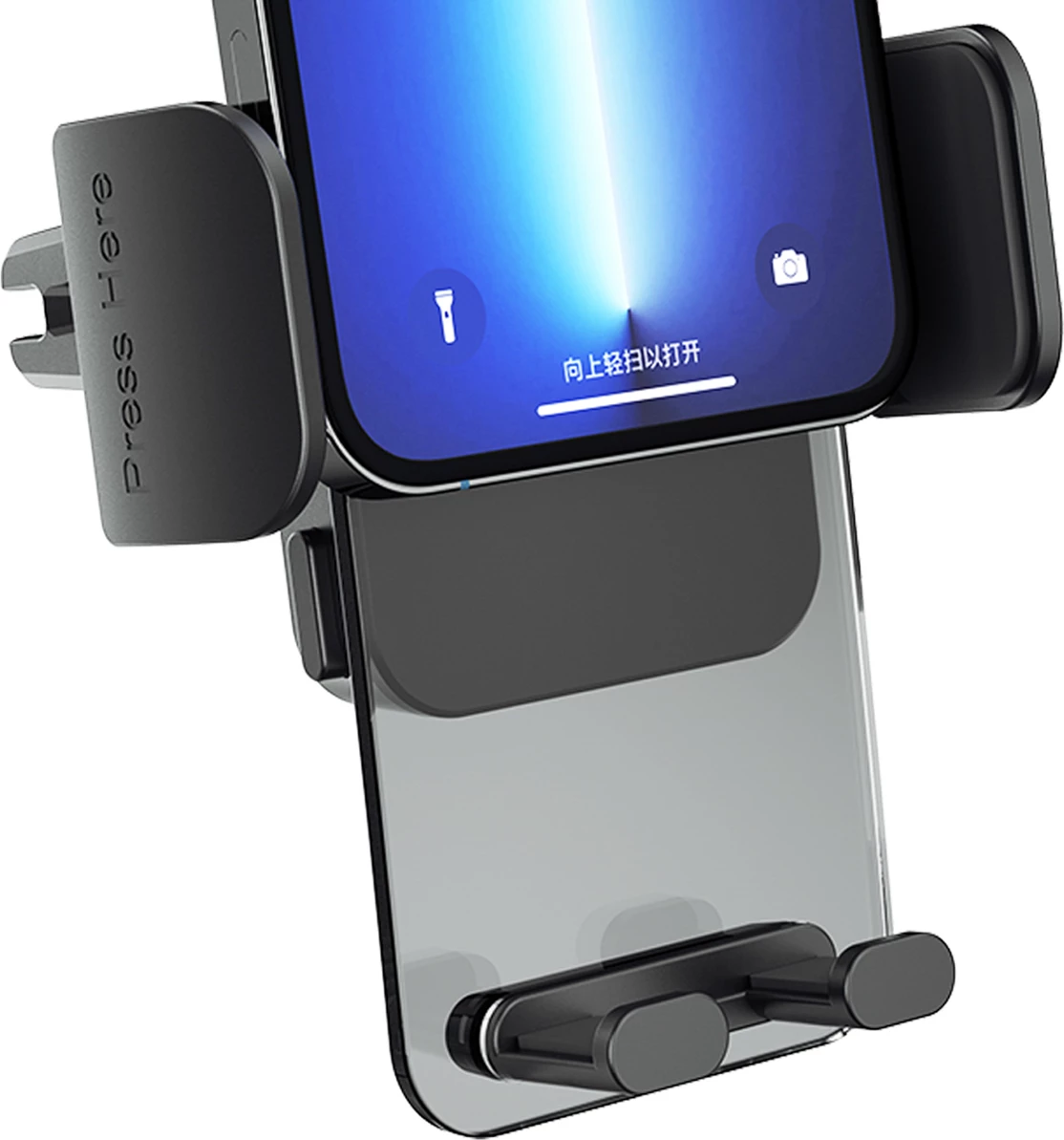 Mbajtës telefoni për veturë Dudao F8Max+, i zi, për panel ose xham