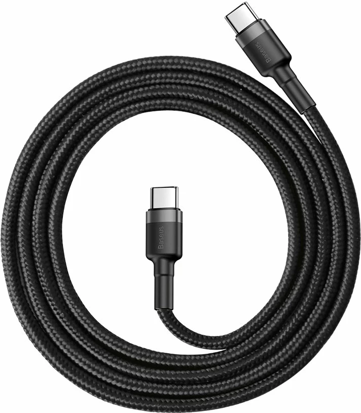 Kabllo USB-C në USB-C Baseus CATKLF-GG1, 1m, 60W, E zezë/Gri