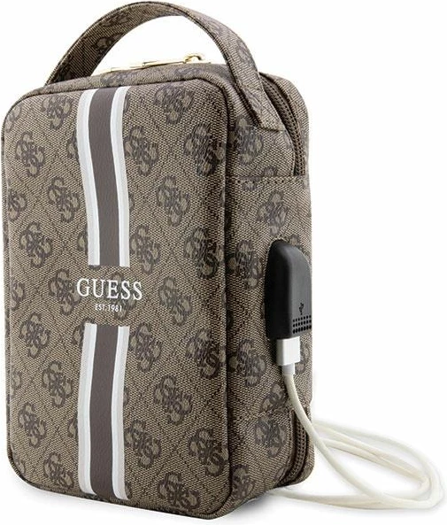 Çantë organizuese Guess 4G Printed Stripes, GUE002711-0, kafe