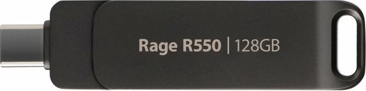Pendrive Patriot Rage R550, 128GB, USB Type-C/USB A, e zezë