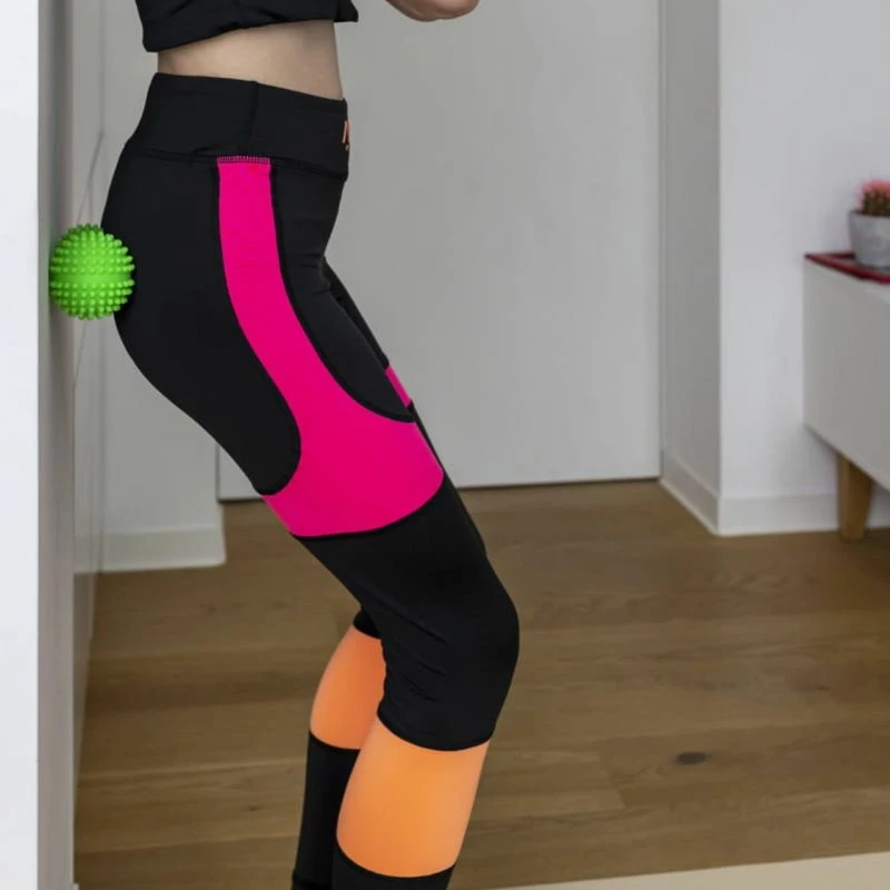 Roller masazhi Tullo Duoball 15.5 cm, i kuq