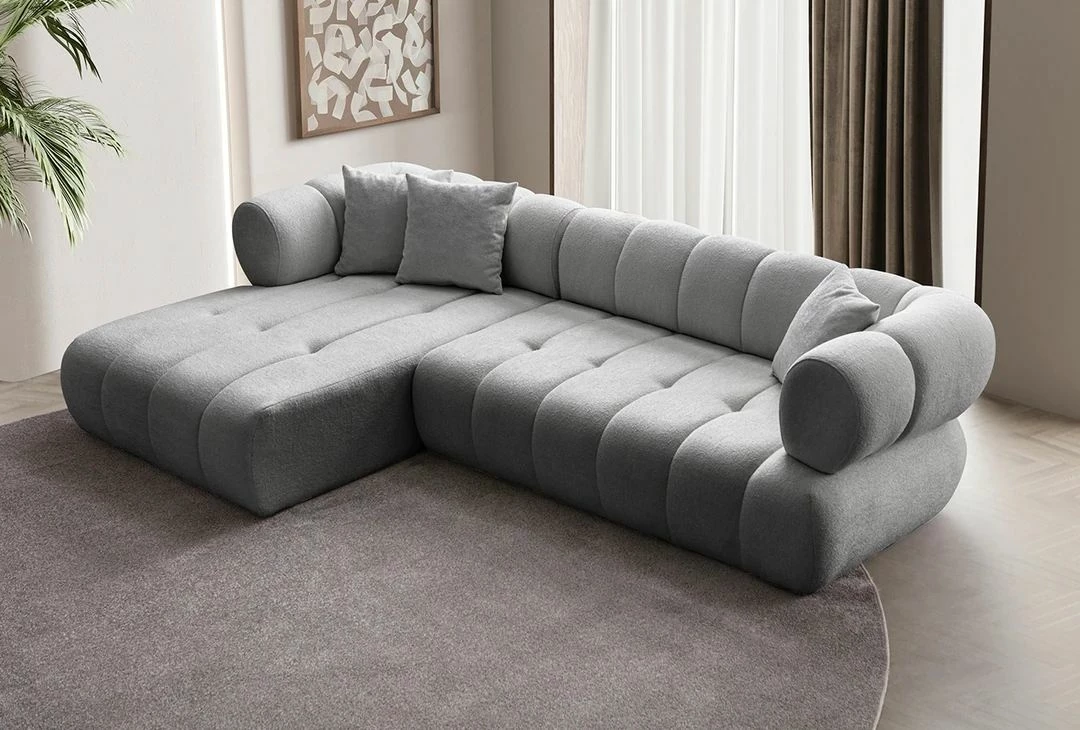 Këndare Petra, ngjyrë gri, Atelier del Sofa, majtas