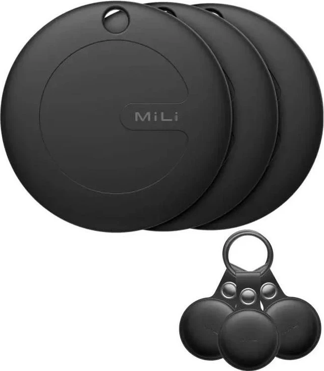 Lokalizues MiLi MiTag AND me mbështjellës plastik, 3 copë, e zezë