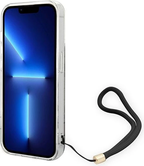 Mbështjellës Guess GUOHCP14LH4STW për iPhone 14 Pro 6.1", kafe, me varëse