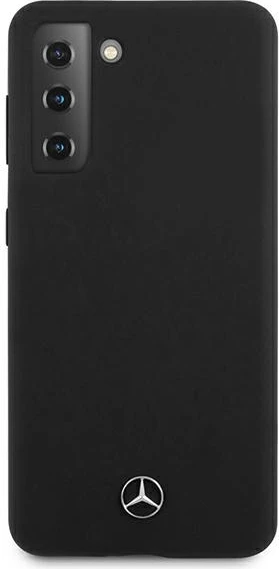 Mbështjellës Mercedes MEHCS21MSILBK për Samsung Galaxy S21+, Silicone Line, i zi