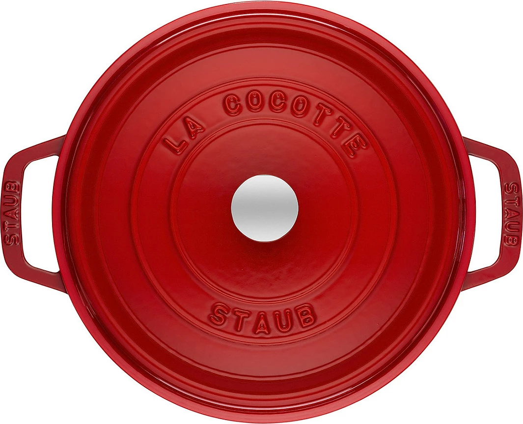 Tenxhere gize Staub La Cocotte 28cm, e kuqe