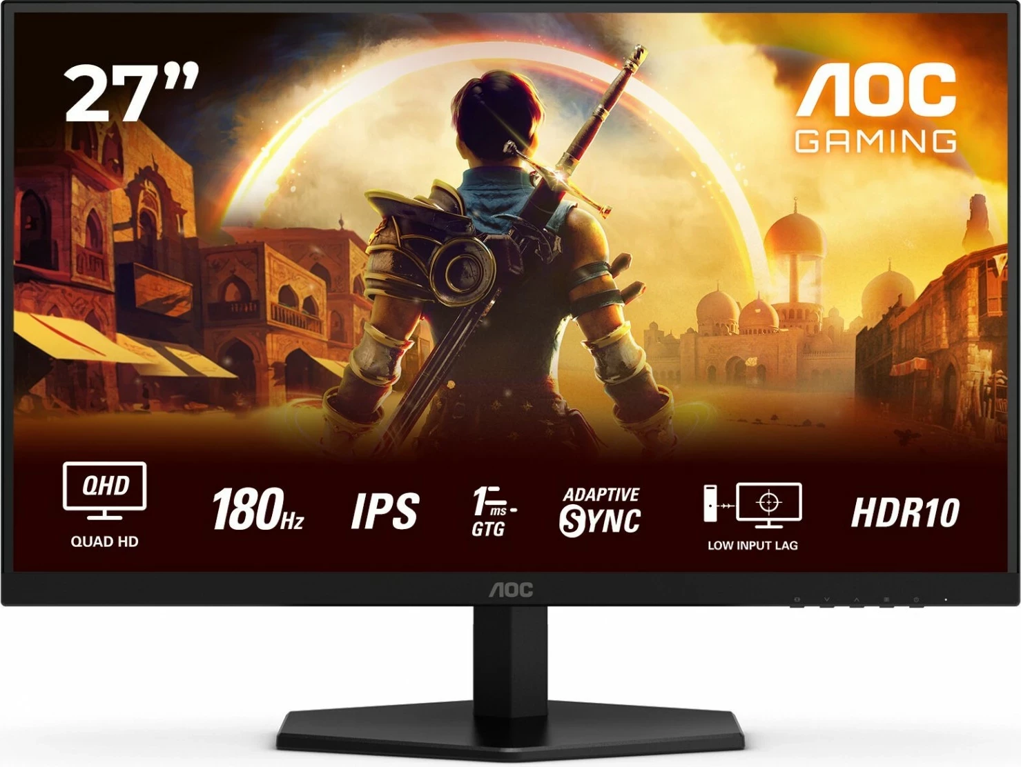Monitor AOC Q27G42XE, 27", Fast IPS, 2560x1440, 180Hz, HDR10, i zi
