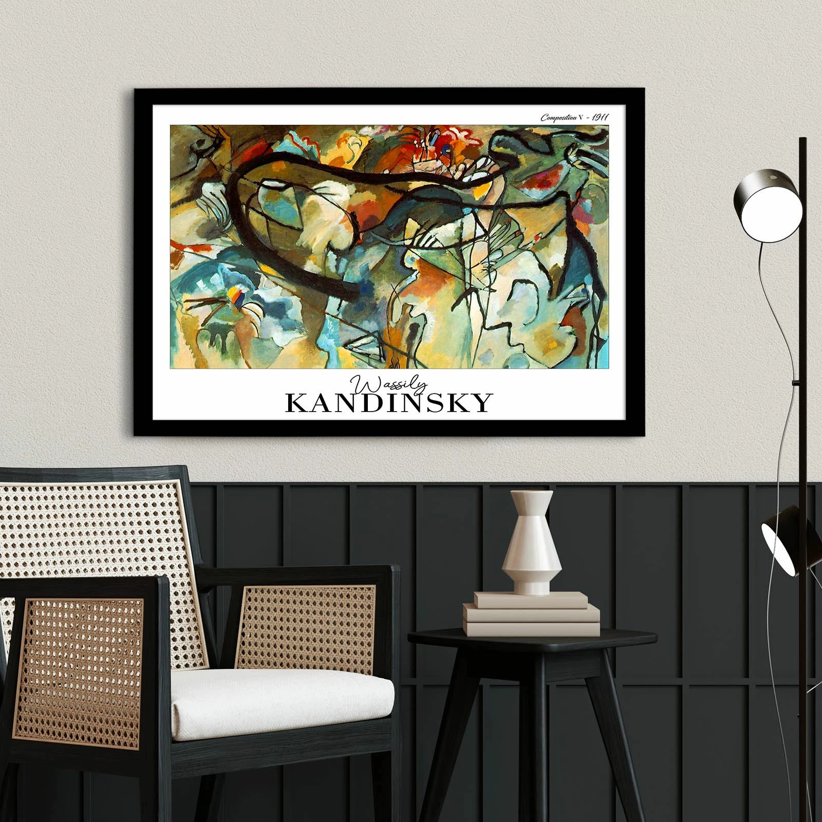 Pikturë dekorative me kornizë, Wallity, 4262SYHKANDINSKY-005