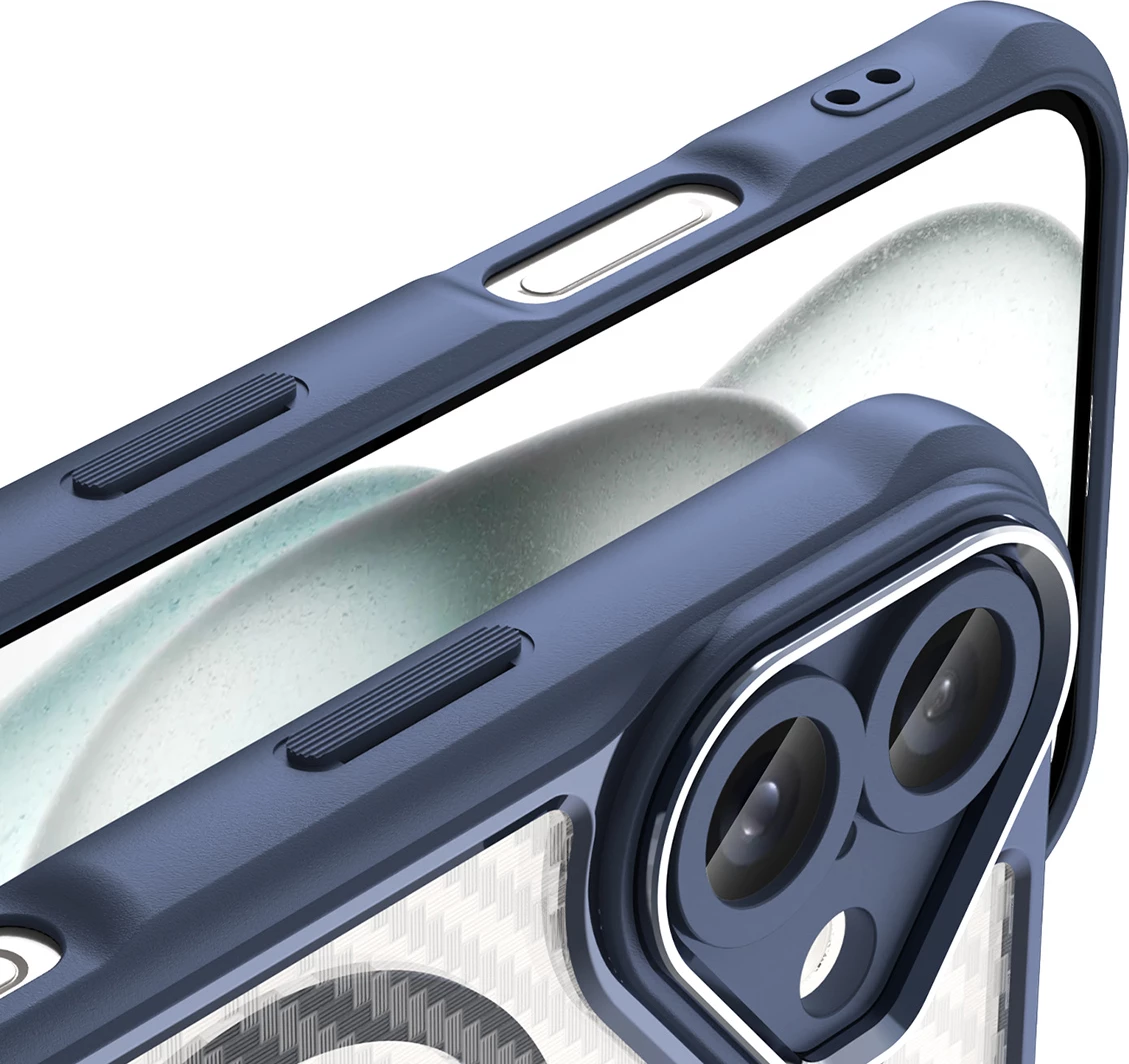 Mbështjellës silikoni Hurtel Leading Series MagSafe për iPhone 16, Kaltër