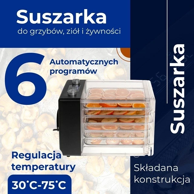 Tharëse kërpudhash, frutash dhe perimesh Adler AD 6660, 600 W, e zezë