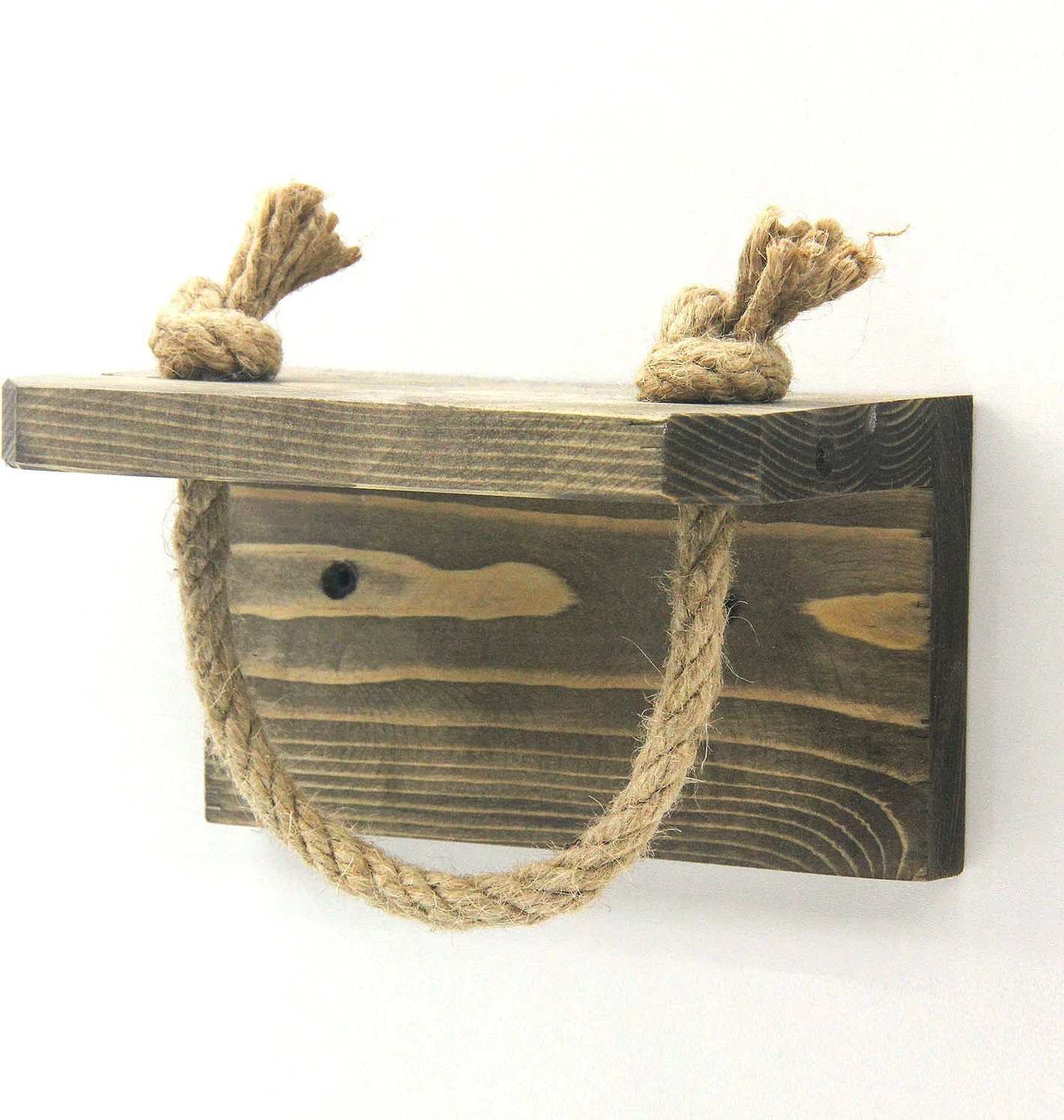 Raft muri, dru bredhi, ngjyrë arre, litar, Aa126