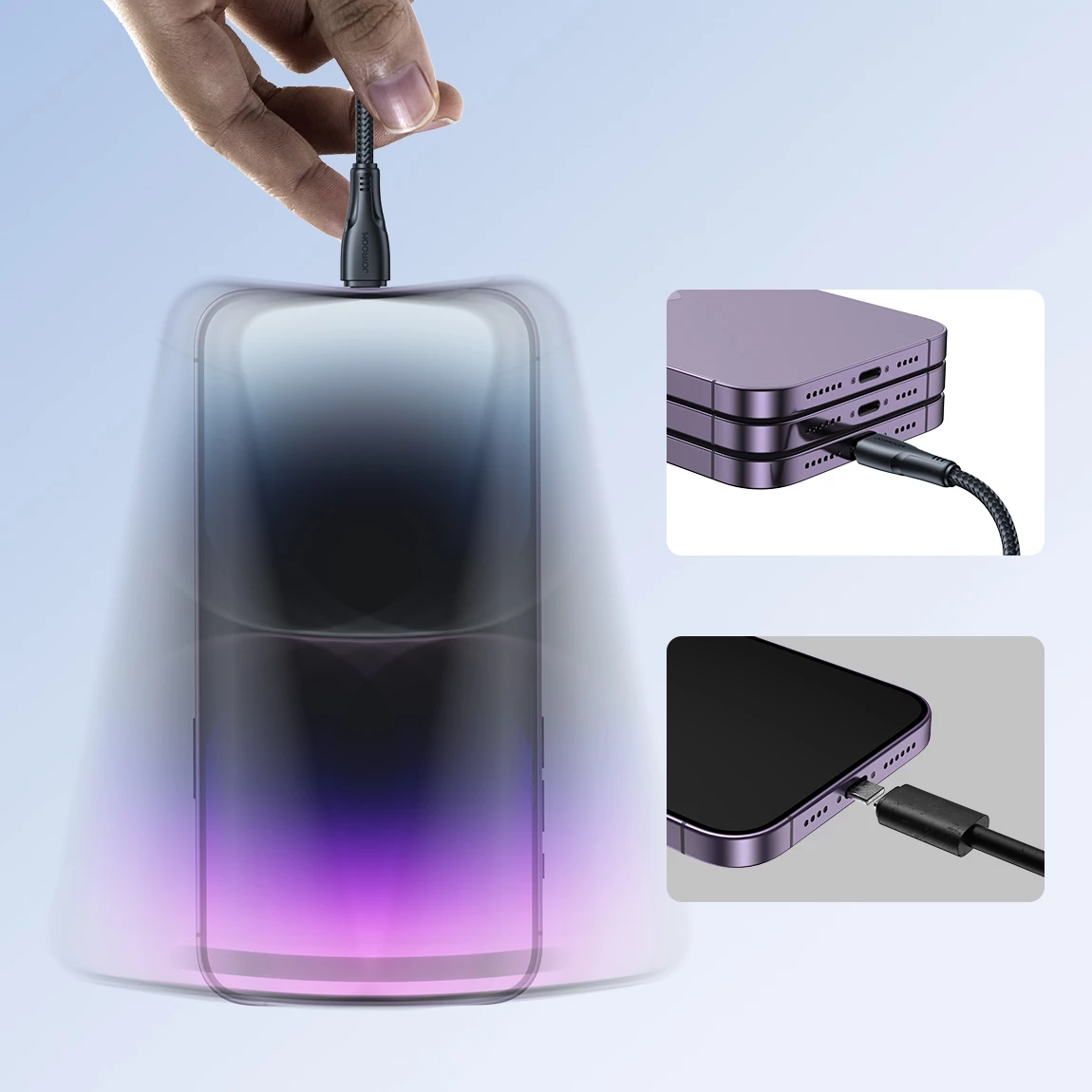 Kabllo Joyroom Surpass Series A11, USB-A në Lightning, 1.2 m, 2.4A, e zezë