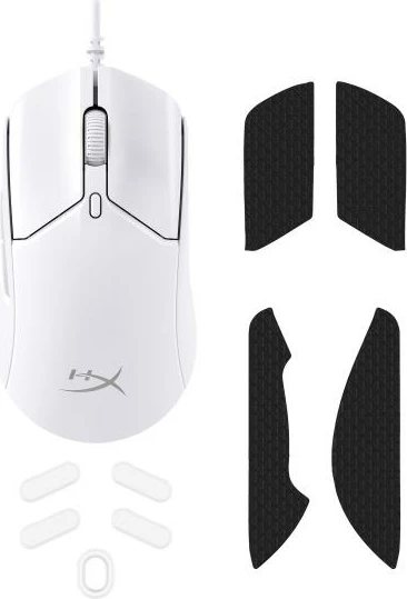 Maus gaming, HyperX Pulsefire Haste 2 6N0A8AA, 26K DPI, 8000 Hz, 6 butona programueshëm, 53 g, me kabllo, e bardhë