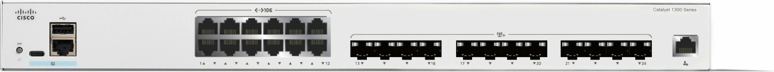 Switch Cisco Catalyst 1300, 12 porta 10GE, i bardhë