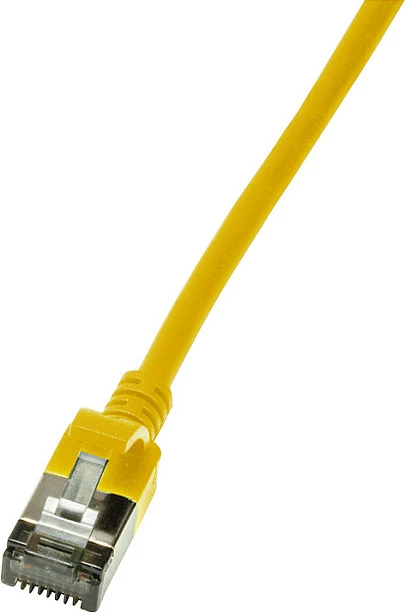 Kabllo rrjeti LogiLink Cat6a SlimLine S/FTP, RJ45, 1 m, e verdhë