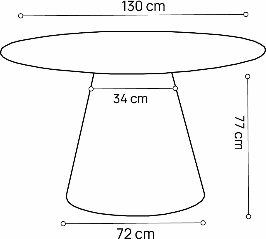 Tavolinë CESARE, mermer i bardhë, këmbë dru mango, 130x130x77cm