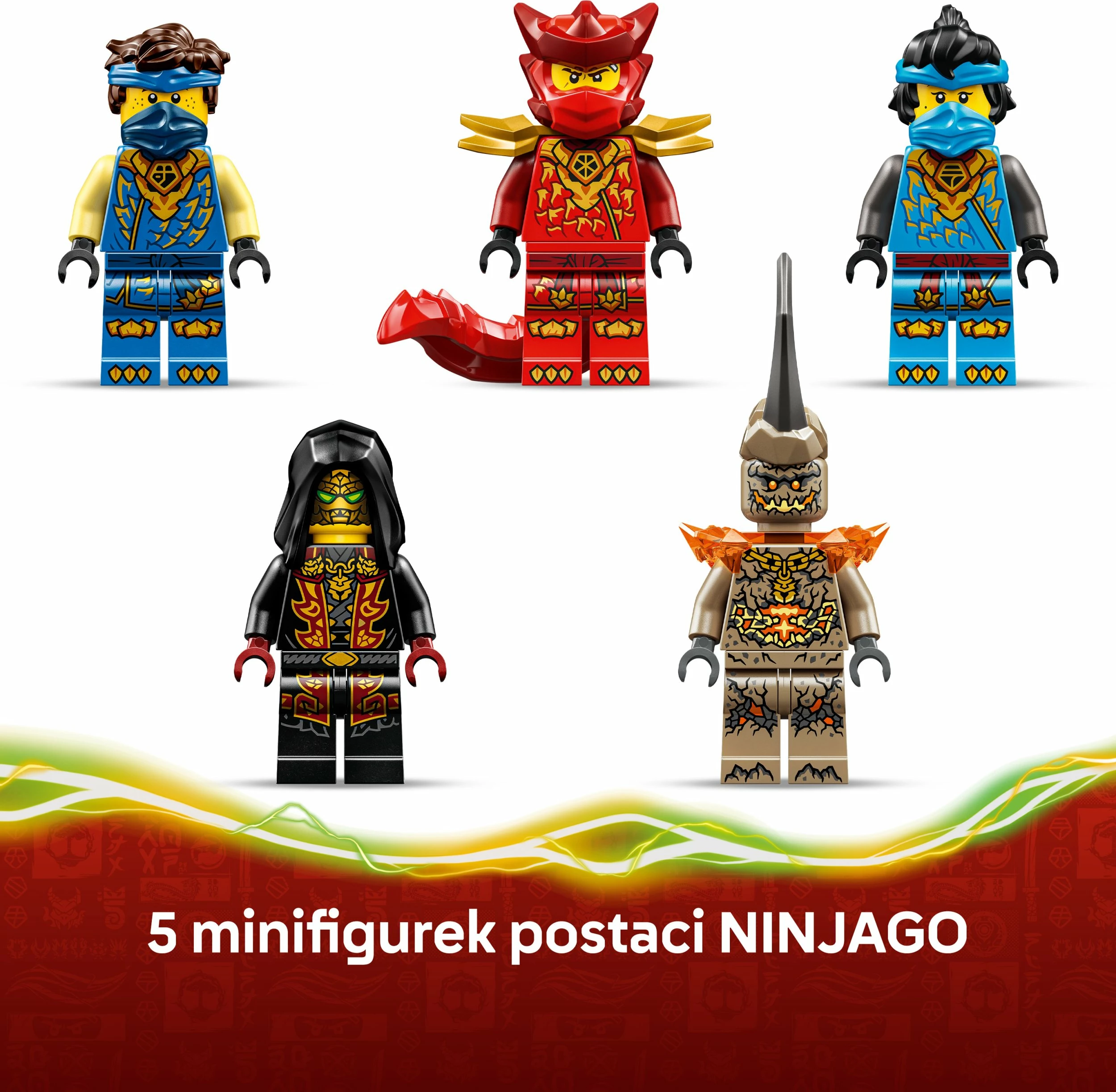 Set ndërtimi LEGO NINJAGO Jay's Multi-Function Car 71856, 387 pjesë, 5 minifigura