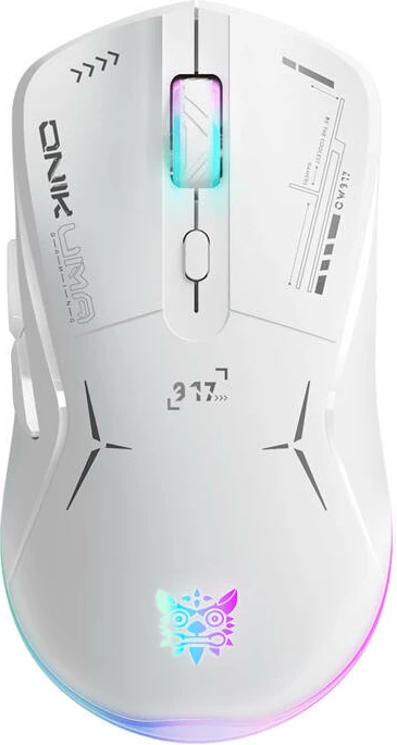 Maus gaming ONIKUMA CW917, wireless dhe me kabllo, RGB, i bardhë