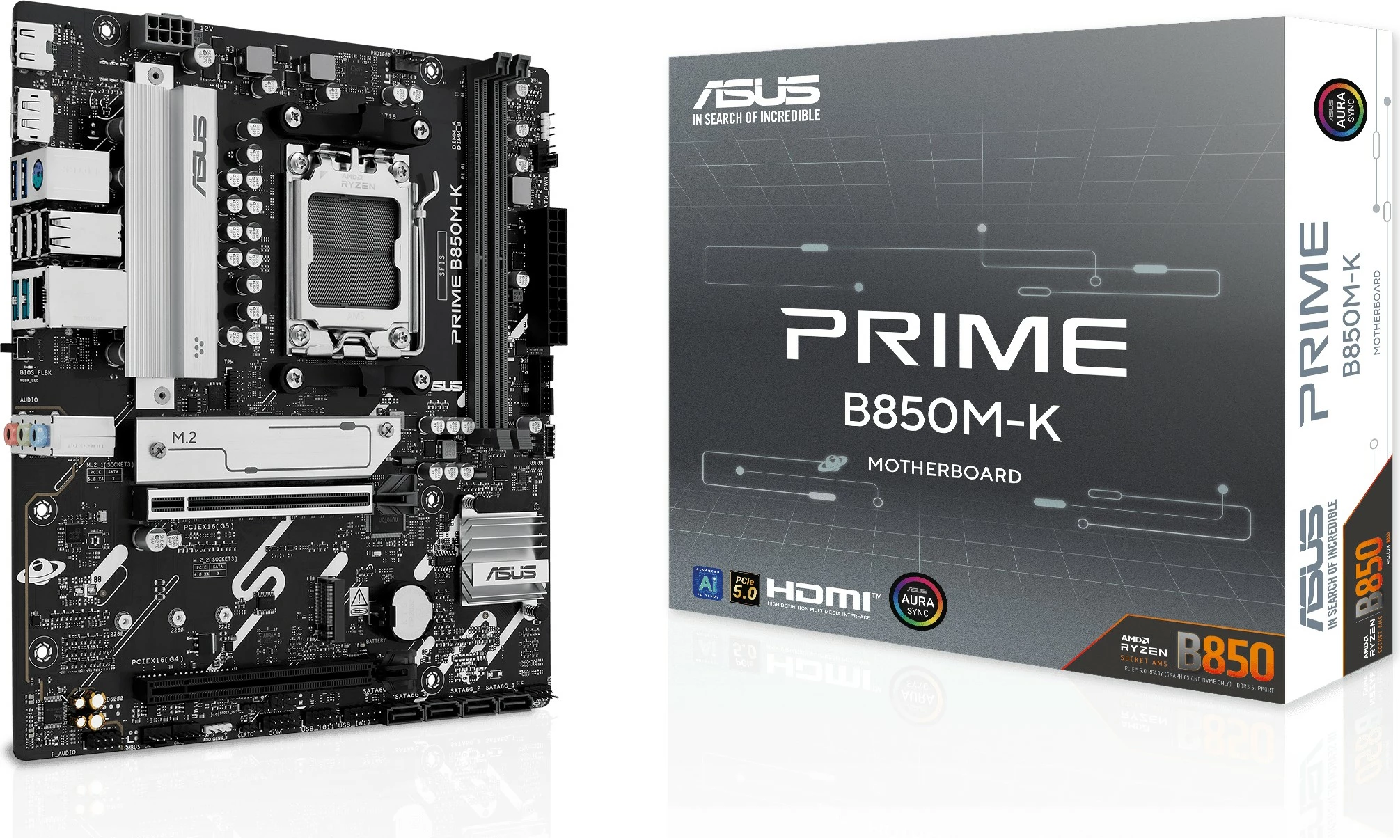 Pllakë amë ASUS PRIME B850M-K, AMD, Socket AM5, DDR5, micro ATX
