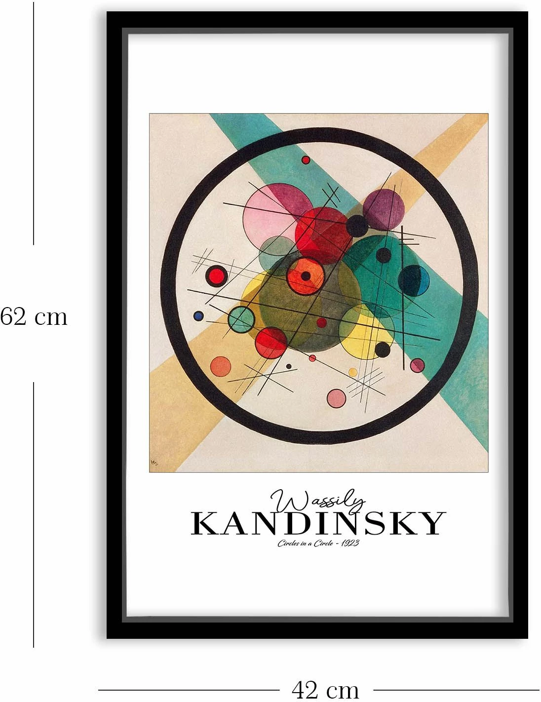 Pikturë dekorative me kornizë, Wallity, 4262SYHKANDINSKY-008