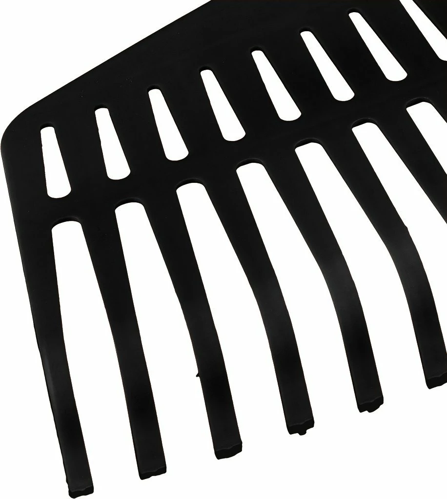 Rastrellë për gjethe Verto, 46 cm, 12 dhëmbë, pa dorezë, e zezë