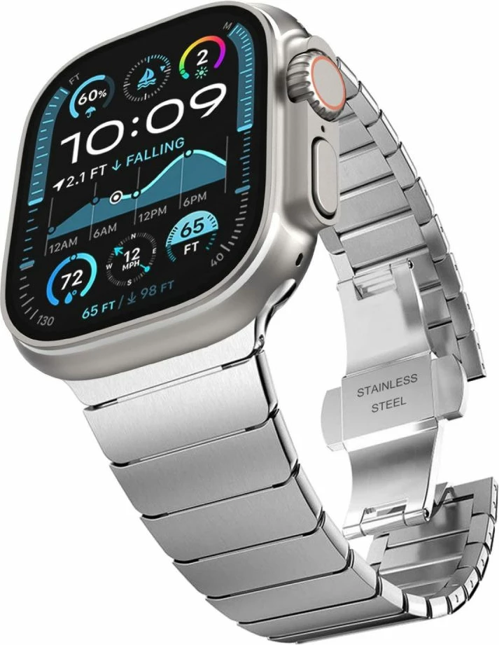 Rrip metalik Tech-Protect LinkBand për Apple Watch 44/45/46/49mm, Argjend