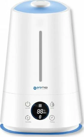 Lagështues ajri Oromed ORO-2022, ultrasonik, 4 L, 25 W, deri 40 m², me ekran LCD, me telekomandë, i bardhë